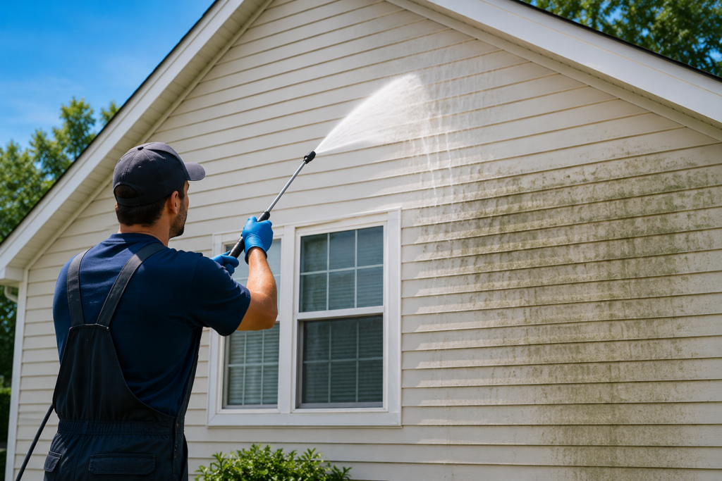 soft wash vs pressure wash Georgetown TX